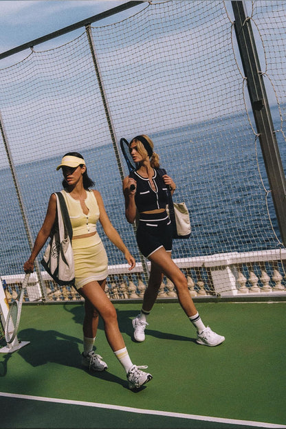 Mirto Knit Button Tank Top & Mirto Knit Mini Short