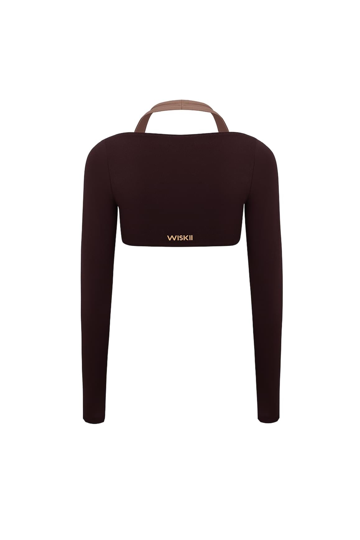 Colorblock One-Piece Long Sleeve Crop Top
