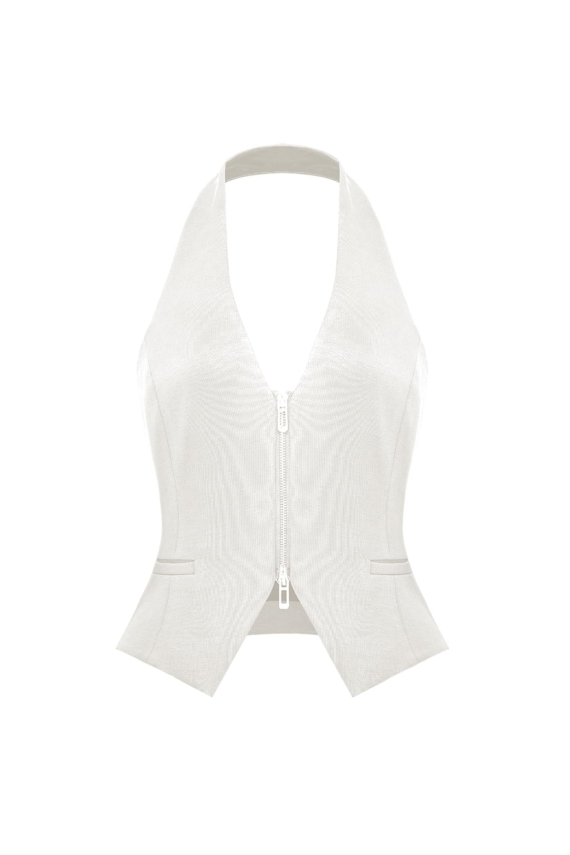 Mere Dual-Zip Halter Vest